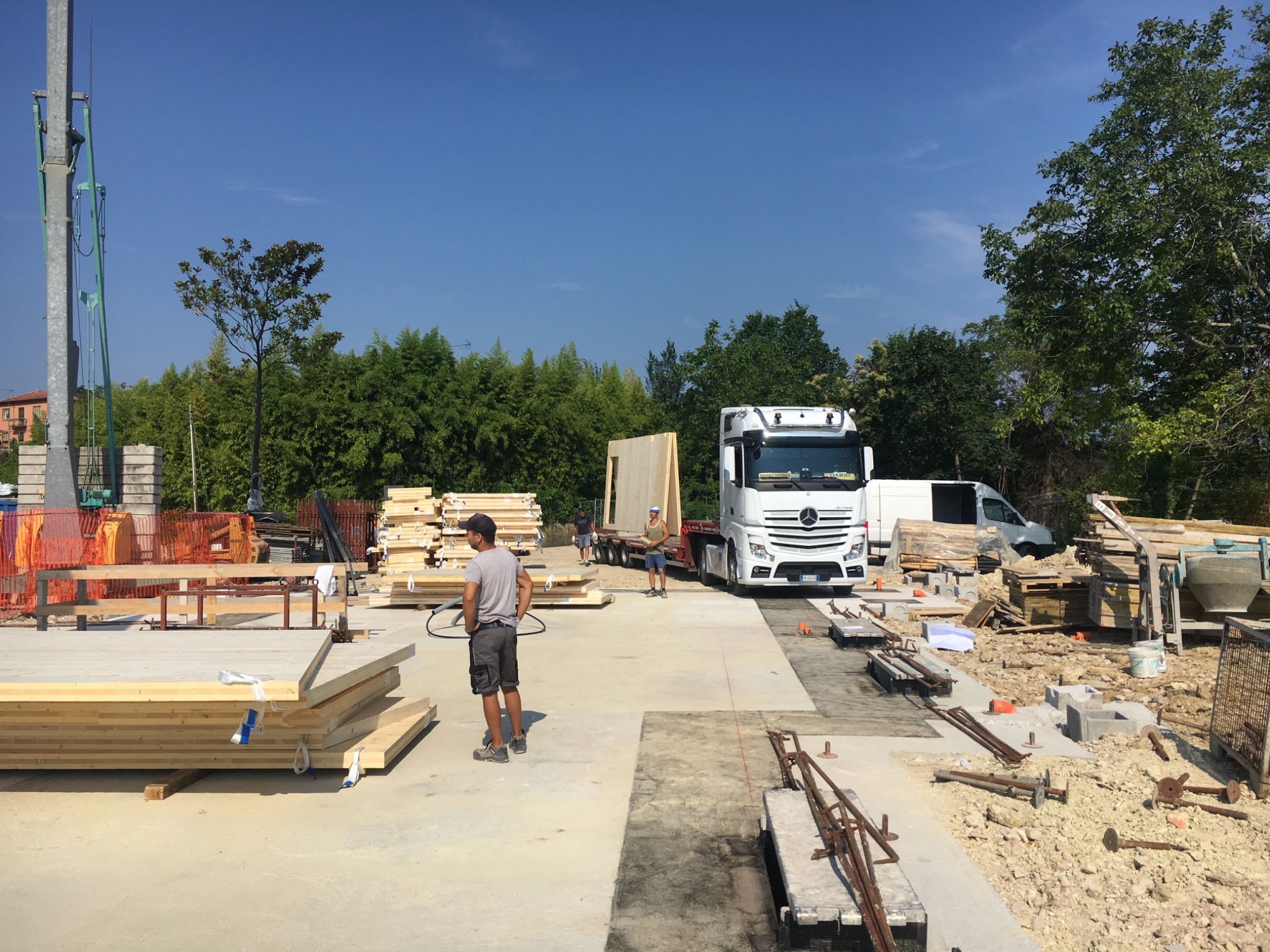 Preparazione degli elementi strutturali in cantiere